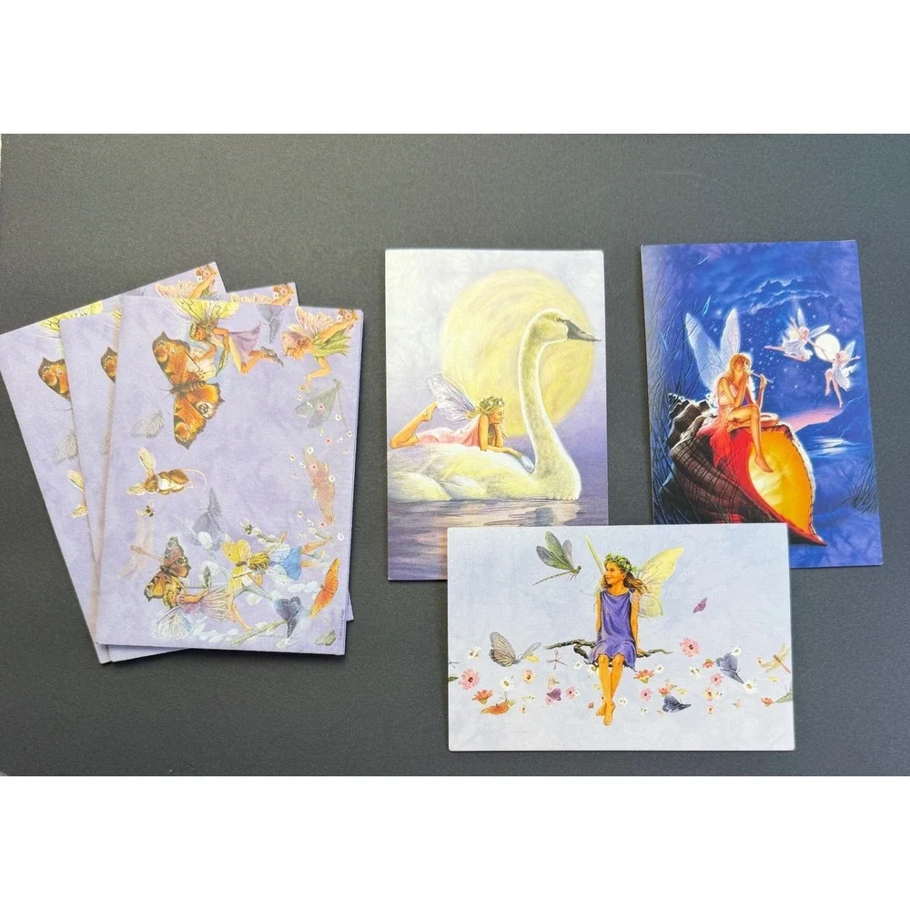 Tree-Free Greetings Mystical Faeries 13 Notecard Tin 2003 Vintage Fantasy Art